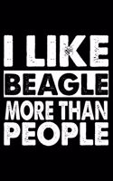 I Like Beagle More Than People: Cute Beagle Lined journal Notebook, Great Accessories & Gift Idea for Beagle Lover.Lined journal Notebook With An Inspirational Quote.