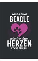 Ohne meinen Beagle: Wochenplaner 2020 - Kalender mit einer Woche je Doppelseite und Jahres- und Monatsübersicht - ca. Din A5