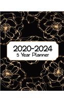 5 Year Planner 2020-2024: Art Floral, 5 year Monthly Planner 60 Months Appointment Calendar Business Planners and Journal Agenda Schedule Organizer Logbook With Holidays and 