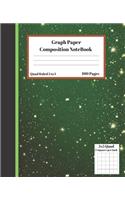 Graph Composition Notebook 5 Squares per inch 5x5 Quad Ruled 5 to 1 100 Sheets: Cute Funny Green Glitter Gift Notepad / Grid Squared Paper Back To School Gift Notebook For Math Teens Science Adults Students Programmers note taki