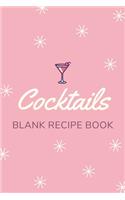 Cocktails Blank Recipe Book