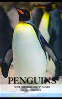 Penguins Note Monthly 2020 Planner 12 Month Calendar