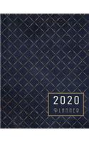 2020 Planner: Stylish Dark Blue Contemporary Diary For Men With Additional Lined Monthly Note, Online Password Log & Habit Tracker Pages