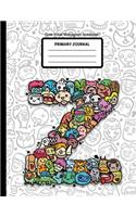 Cute Initial Monogram Notebook Primary Journal