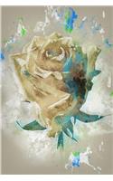 Diabetic Log Book: Portable Blood Glucose Chart, Daily Diary - Small Notebook - Blue White Rose