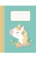 Sparkly Unicorn - Wide-Ruled