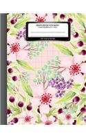 Graph book for Math 1/2 inch squares 8.5 x 11 For math study&teaching