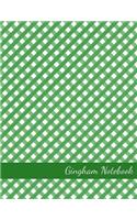 Gingham Notebook: Green Cover 120 Pages College Ruled(6 Gingham College Ruled Notebooks)