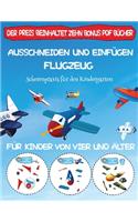 Scherenpraxis fur den Kindergarten: Ausschneiden und Einfugen - Flugzeug