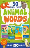 Animal Words. 50 Flash Cards