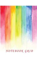 Notebook Grid: Colorful background: Notebook Journal Diary, 110 pages, 8.5" x 11"