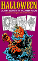 Halloween Coloring Book with 100 Halloween Designs