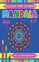 Mandala Couleur Par Numéro Livre à colorier Pour les Enfants Age 8-10