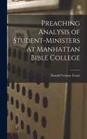Preaching Analysis of Student-ministers at Manhattan Bible College