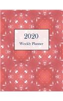 2020 Weekly Planner: Coral Design Large Combined Week per Page Diary, Month at a Glance, plus Journal or Notebook Pages. Jan 2020-Dec 2020
