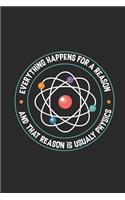 Physics - Everything Happens For A Reason: Dotted Bullet Grid Notebook - Journal For Student, Teacher, and Physicist