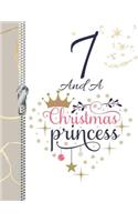 7 And A Christmas Princess: Tiara And Hearts Blank Holiday Doodling & Drawing Art Book Sketchbook Journal For Girls