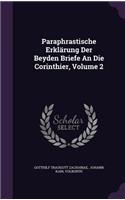 Paraphrastische Erklärung Der Beyden Briefe An Die Corinthier, Volume 2