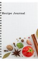 Recipe Journal: Spiral-Look Notebook Cooking Journal, Lined and Numbered Blank Cookbook 6 x 9, 180 Pages (Recipe Journals)