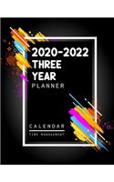 2020-2022 Three Year Planner: Watercolor Abstract - 36 Month Calendar Planner - Yearly Planner Appointment - Monthly Checklist - Notebook Agenda Organizer - Family Personal Busin