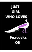 just girl who loves peacocks OK gratitude journal