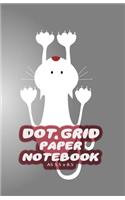 Dot Grid Paper Notebook A5 5.5x8.5: Cat Dotted Paper Journal For Design, Drawing, Creating Own Bullet Style Journals, Games and More - Black & White Cats Print