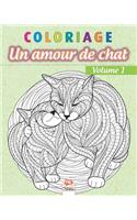 Coloriage - Un amour de chat - Volume 1: Livre de Coloriage pour Adultes (Mandalas) - Chats - Anti-stress - Volume 1 - Edition nuit