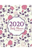 2020 Daily Planner with Bible Verses: Planner Weekly and Monthly - January, 2020 to December, 2020 - Monthly Planner 2020 8.5 x 11 - Inspirational Bible Quotes - Flower Cover Design