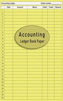 Accounting Ledger Book Paper: Financial Ledger Journal - Simple bookkeeping record book - General Business Cash Expense Tax report Sales - Budgeting tool simplified