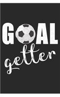 Goal Getter: Soccer Notebook Blank Dot Grid Journal dotted with dots 6x9 120 Pages Checklist Record Book Take Notes Soccer Player Sports Planner Paper Christmas 