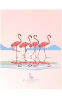 Notebook: Flamingo cover and Dot pages, Extra large (8.5 x 11) inches, 110 pages, notebooks and journals(1 Flamingo Notebook,)