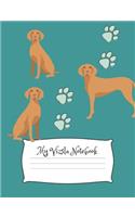 My Vizsla Notebook: Cute Dog Breed Composition Notebook Wide Ruled Lined Paper(48 Dog Breeds)