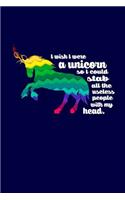 I Wish I Were A Unicorn So I Could Stab All The Useless People with My Head
