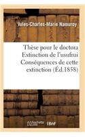 Thèse Pour Le Doctorat Extinction de l'Usufruit: (Generalites)