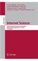 Internet Science: Third International Conference, INSCI 2016, Florence, Italy, September 12-14, 2016, Proceedings(Information Systems and Applications, incl. Internet/Web, and HCI)