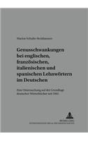 Genusschwankung Bei Englischen, Franzoesischen, Italienischen Und Spanischen Lehnwoertern Im Deutschen