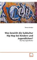 Was bewirkt die Subkultur Hip Hop bei Kindern und Jugendlichen?: (English)