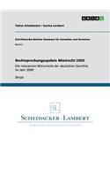 Rechtsprechungsupdate Mietrecht 2009