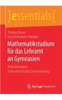 Mathematikstudium Für Das Lehramt an Gymnasien