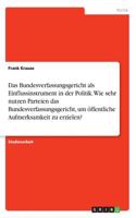 Bundesverfassungsgericht als Einflussinstrument in der Politik. Wie sehr nutzen Parteien das Bundesverfassungsgericht, um öffentliche Aufmerksamkeit zu erzielen?