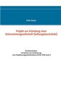 Projekt zur Gründung einer Unternehmergesellschaft (haftungsbeschränkt): Transfernachweis im Rahmen der Zertifizierung zum Projektmanagementfachmann (GPM), IPMA Level D(German)