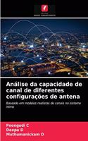 Análise da capacidade de canal de diferentes configurações de antena