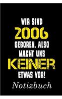 Wir Sind 2006 Geboren Als Macht Uns Keiner Etwas Vor Notizbuch