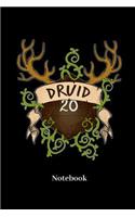 Druid Notebook: DIN A5 Notizbuch 120 Blanke Seiten für Fantasy I Rollenspiel I Würfel I Brettspiel I Drachen I Kerker und Magie Fans - Notizheft I Klatte I Taschenb