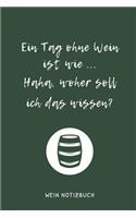 Ein Tag Ohne Wein Ist Wie ... Haha, Woher Soll Ich Das Wissen? Wein Notizbuch