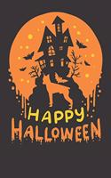Notebook 6x9 Dot Grid: Mini Pincher Dog Happy Halloween Gift