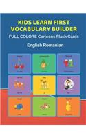 Kids Learn First Vocabulary Builder FULL COLORS Cartoons Flash Cards English Romanian