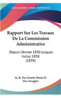 Rapport Sur Les Travaux De La Commission Administrative