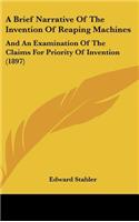 Brief Narrative Of The Invention Of Reaping Machines