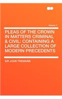 Pleas of the Crown in Matters Criminal & Civil: Containing a Large Collection of Modern Precedents Volume 2